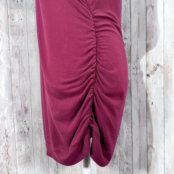 Women's Isabel Long Sleeve Maternity Sweatshirt | Dark Red | Cowl Neck | Medium - Picture 7 of 10